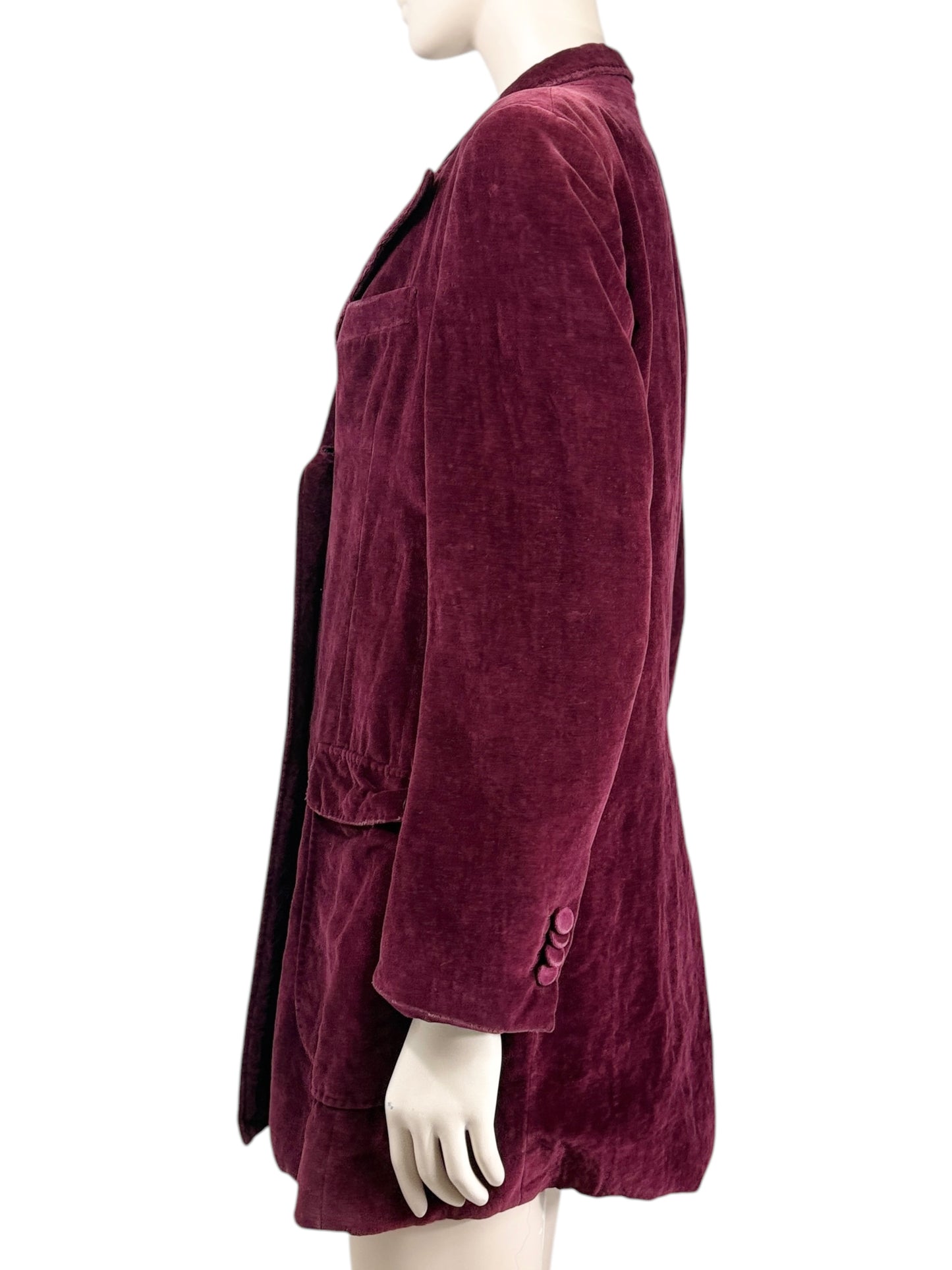 Gucci Alessandro Michele Fall 2020 Look 55 burgundy velvet jacket