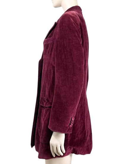 Gucci Alessandro Michele Fall 2020 Look 55 burgundy velvet jacket