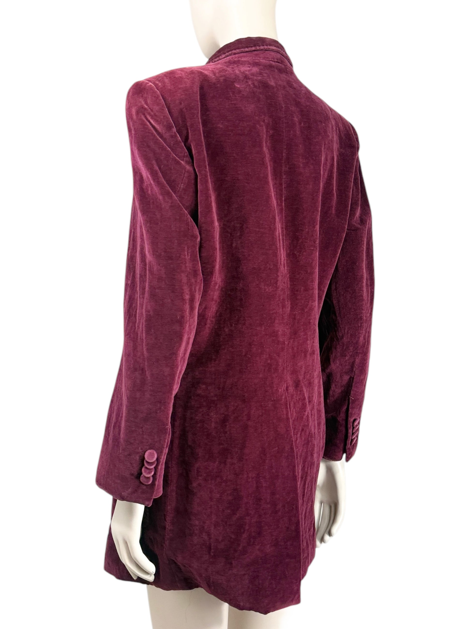 Gucci Alessandro Michele Fall 2020 Look 55 burgundy velvet jacket