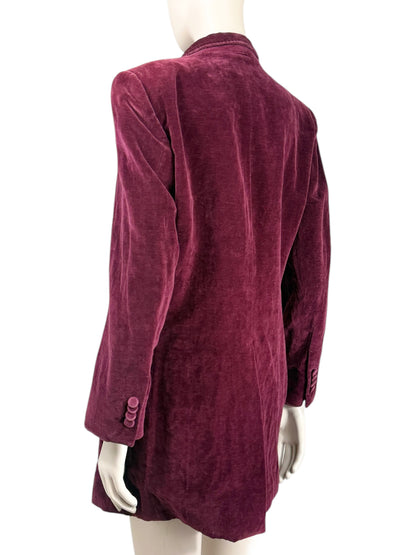 Gucci Alessandro Michele Fall 2020 Look 55 burgundy velvet jacket