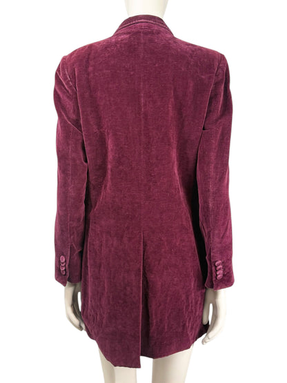 Gucci Alessandro Michele Fall 2020 Look 55 burgundy velvet jacket