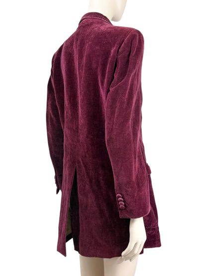 Gucci Alessandro Michele Fall 2020 Look 55 burgundy velvet jacket