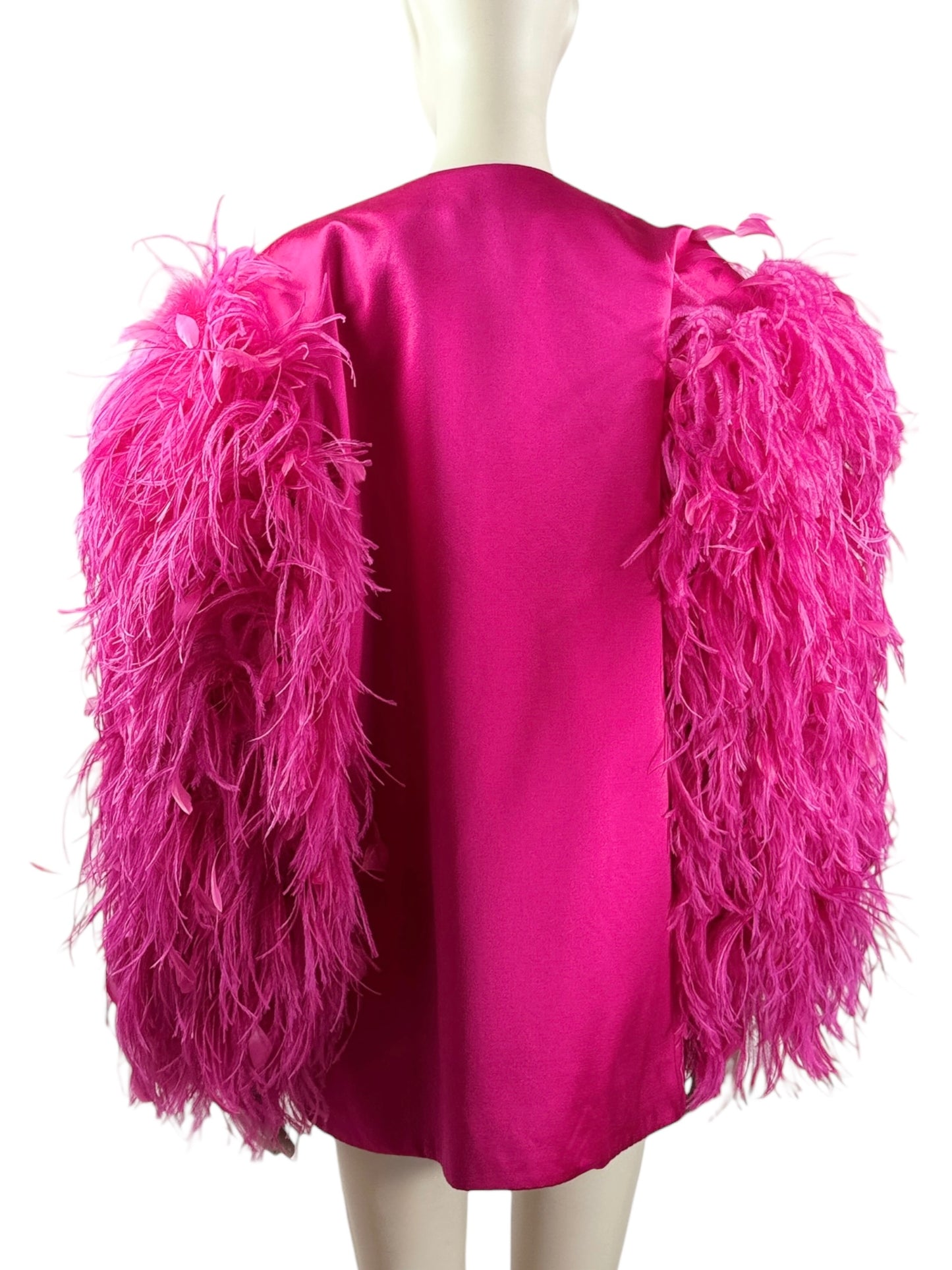 Gucci_Alessandro_Michele_Fall_2021_Look_76_Pink_satin_jacket_ostrich_feathers