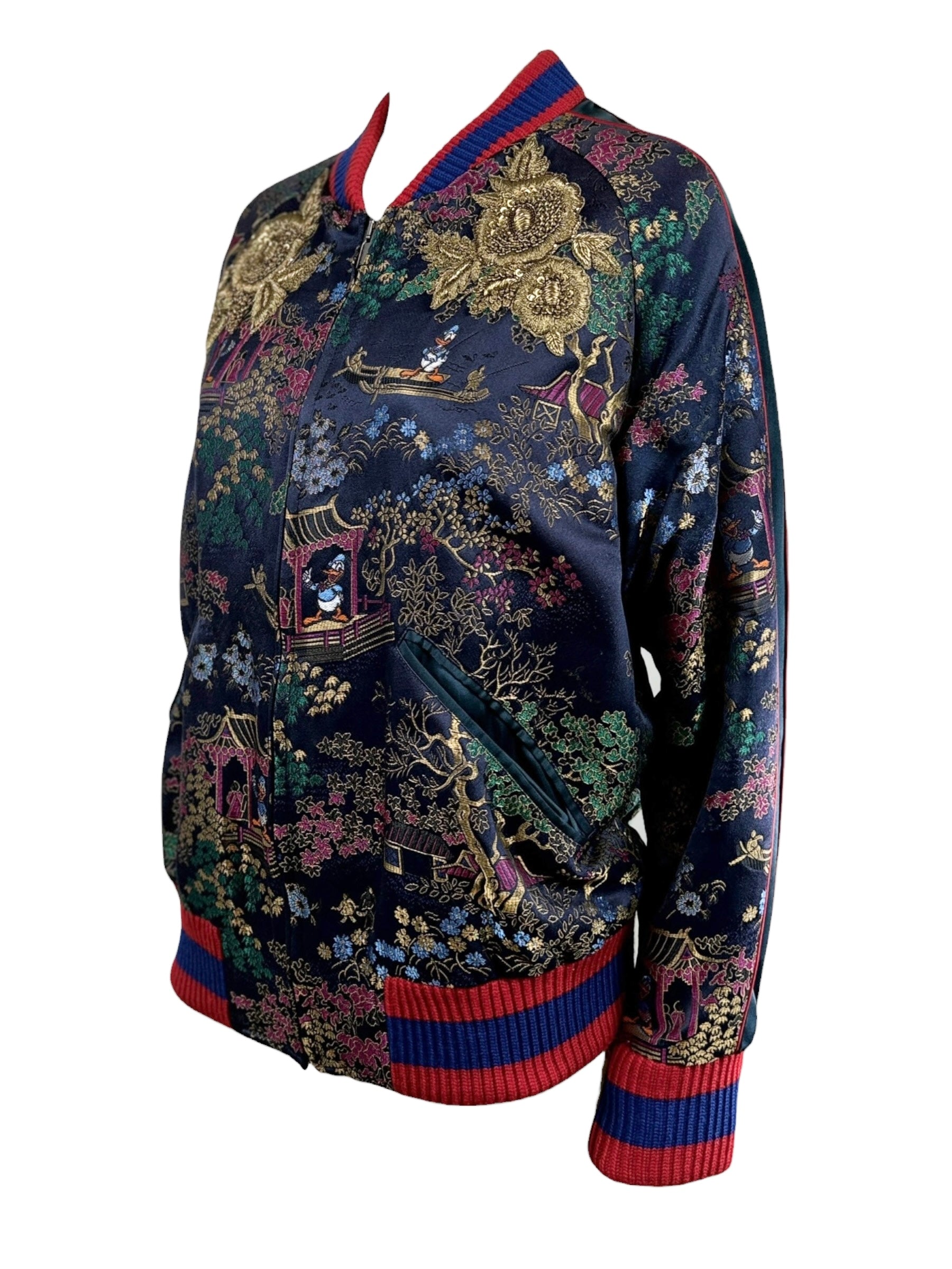 Gucci Alessandro Michele Menswear Spring 2017 Donald bombers jacquard