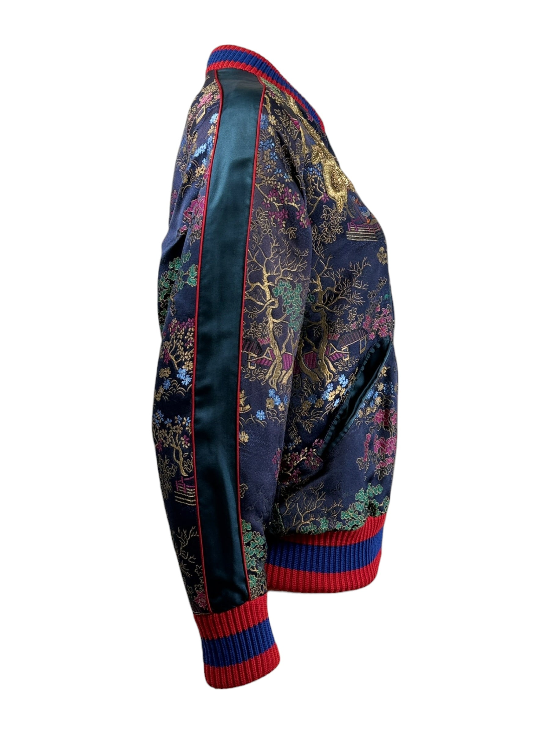 Gucci Alessandro Michele Menswear Spring 2017 Donald bombers jacquard