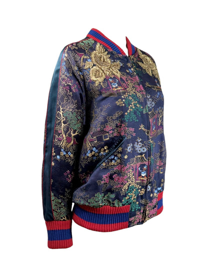 Gucci Alessandro Michele Menswear Spring 2017 Donald bombers jacquard