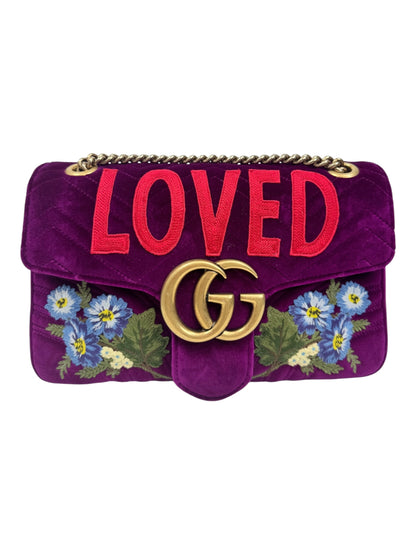 Gucci Alessandro Michele Prefall 2017 Loved Marmont embroidered velvet bag