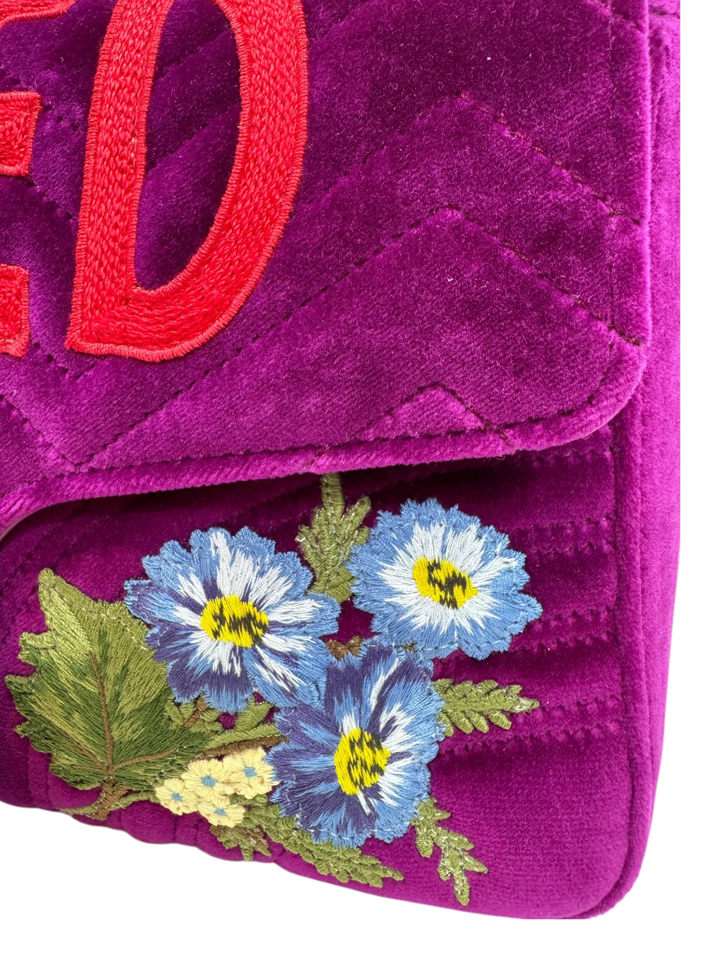 Gucci Alessandro Michele Prefall 2017 Loved Marmont embroidered velvet bag