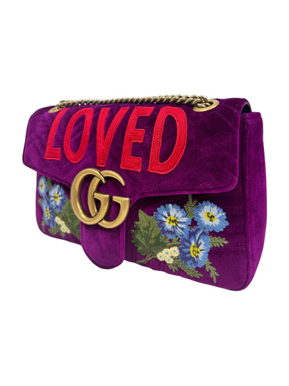 Gucci Alessandro Michele Prefall 2017 Loved Marmont embroidered velvet bag