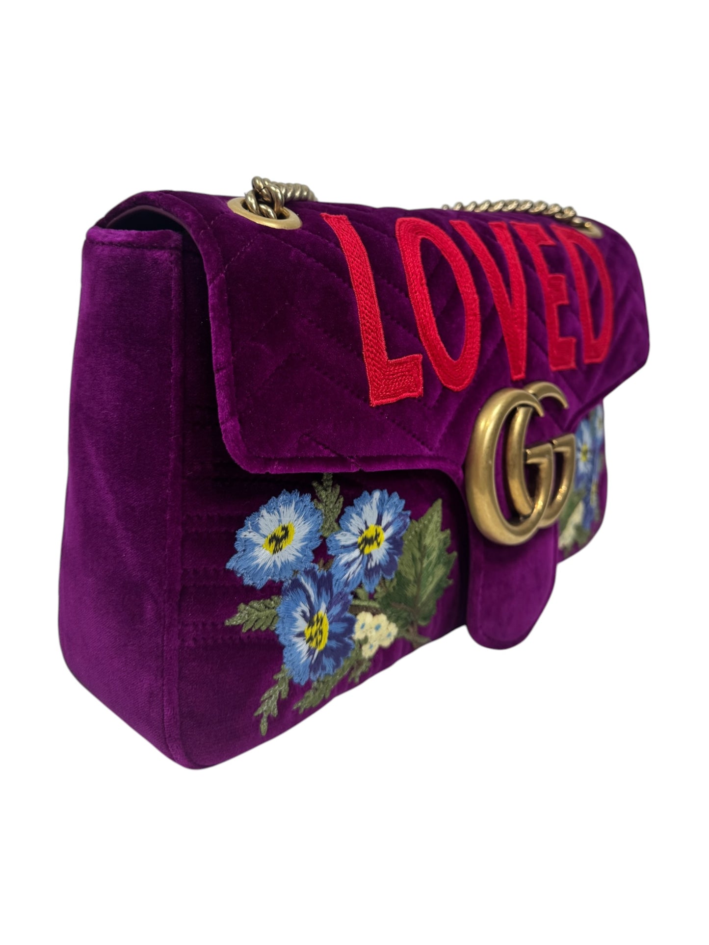 Gucci Alessandro Michele Prefall 2017 Loved Marmont embroidered velvet bag