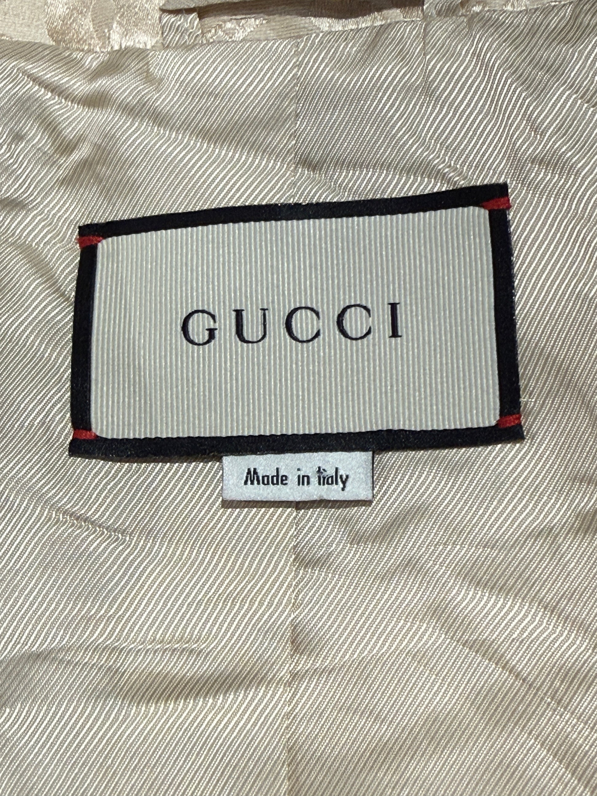 Gucci Alessandro Michele Prefall 2018 Trouser suit gold jacquard 