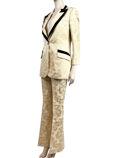 Gucci Alessandro Michele Prefall 2018 Trouser suit gold jacquard 2