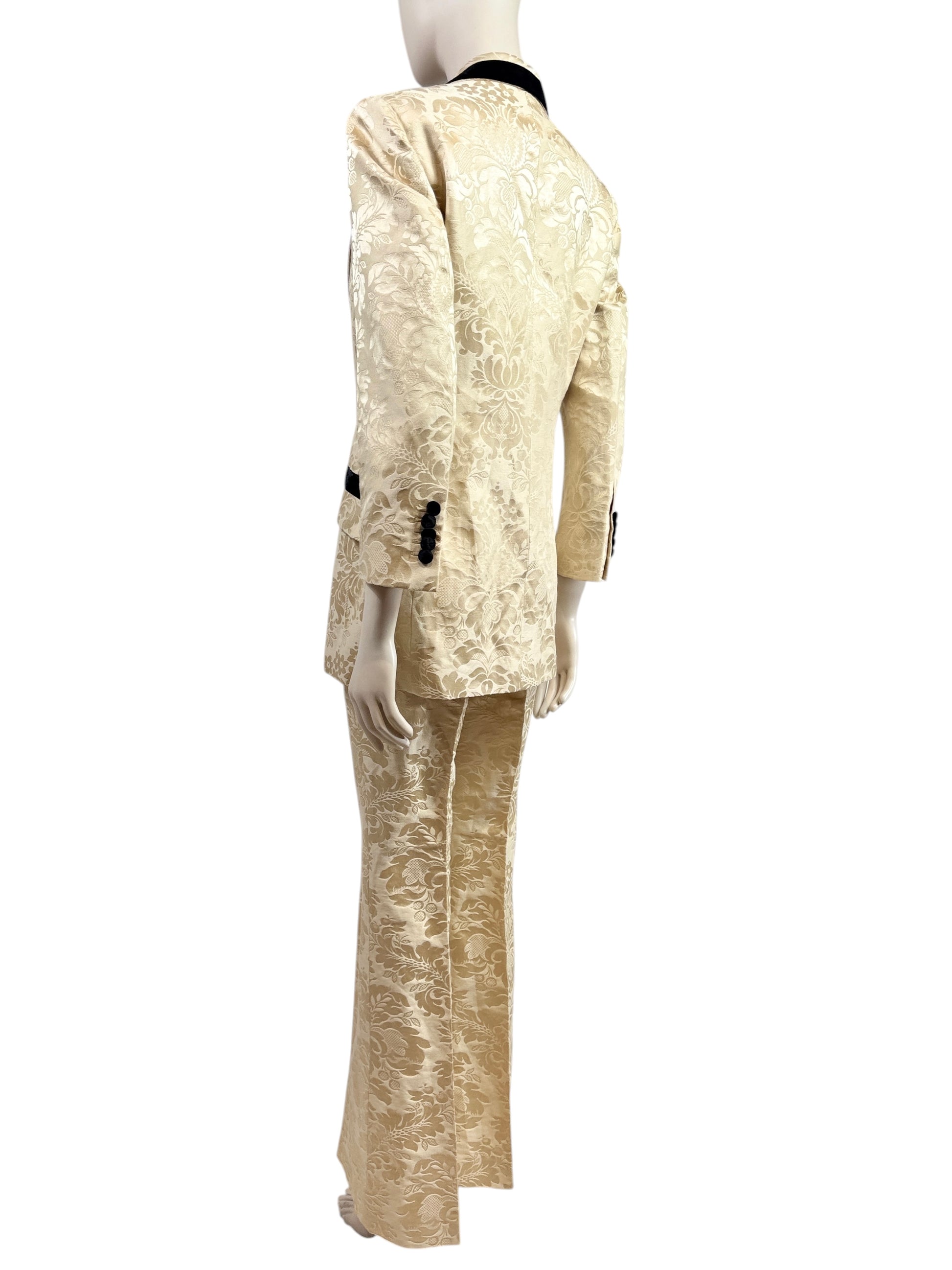 Gucci Alessandro Michele Prefall 2018 Trouser suit gold jacquard 