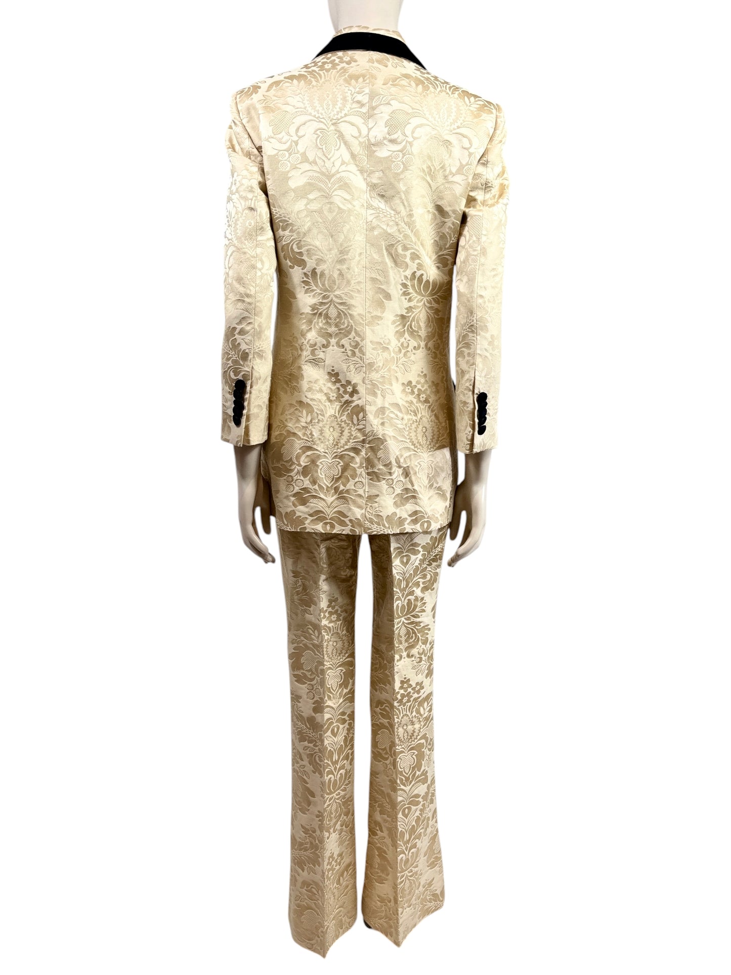 Gucci Alessandro Michele Prefall 2018 Trouser suit gold jacquard 
