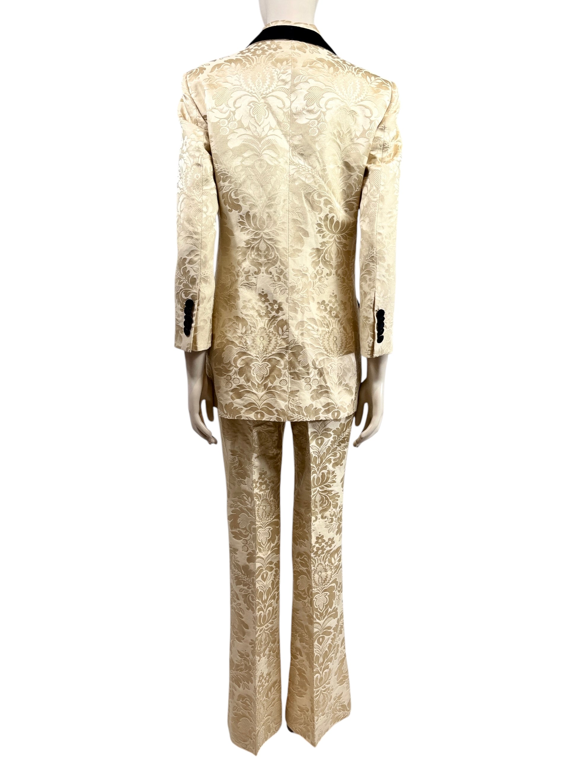 Gucci Alessandro Michele Prefall 2018 Trouser suit gold jacquard 