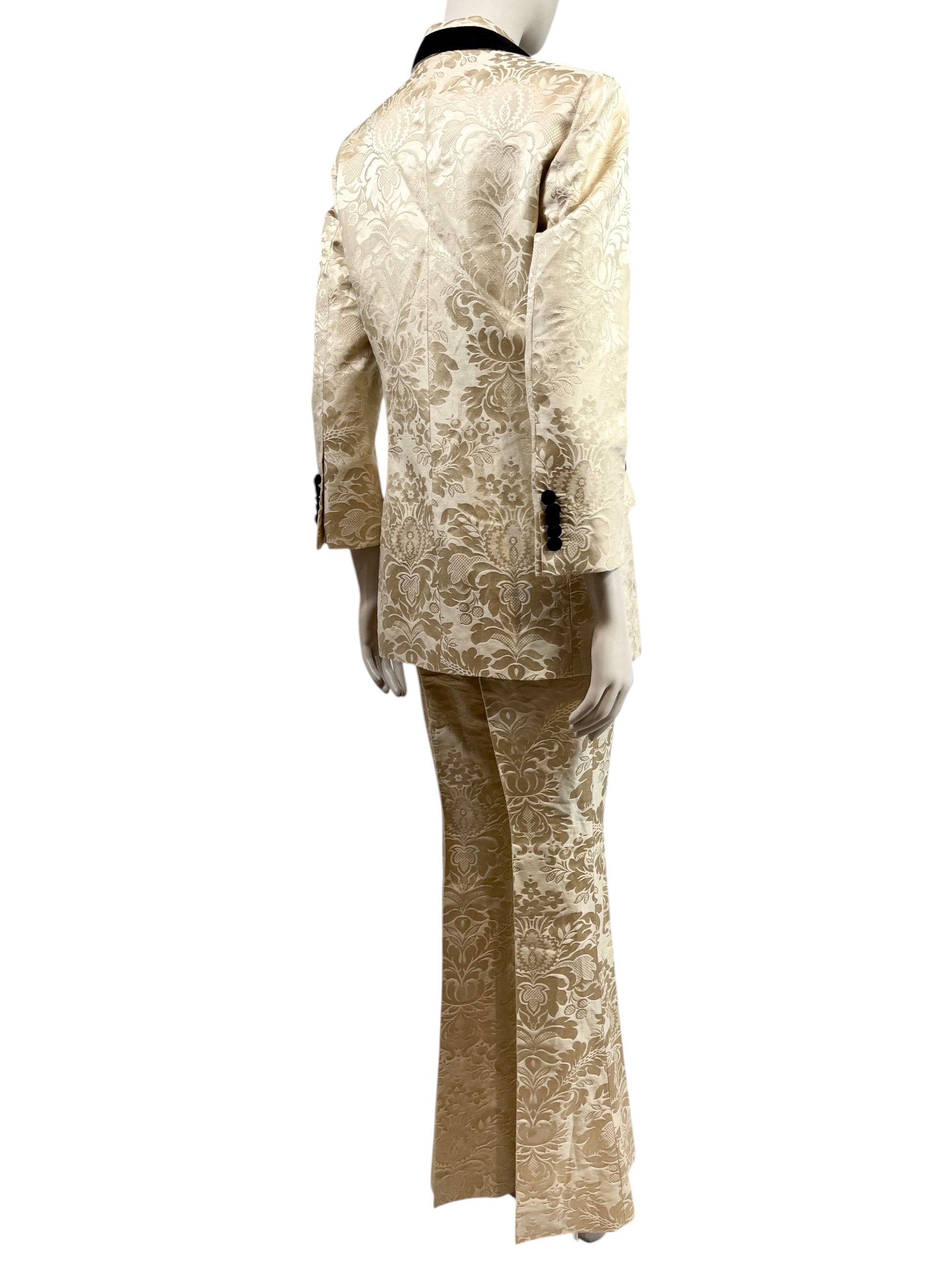 Gucci Alessandro Michele Prefall 2018 Trouser suit gold jacquard 