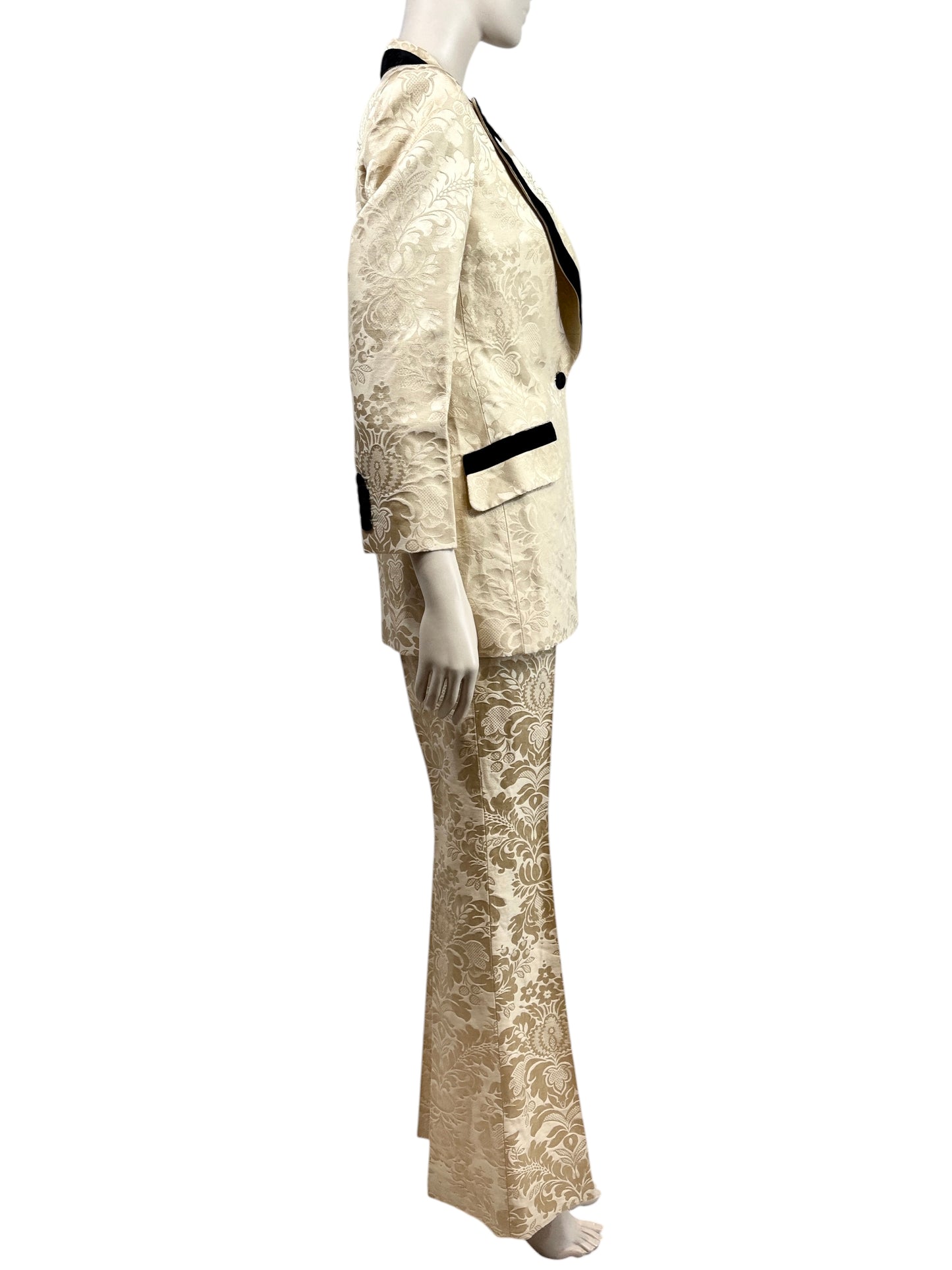 Gucci Alessandro Michele Prefall 2018 Trouser suit gold jacquard 