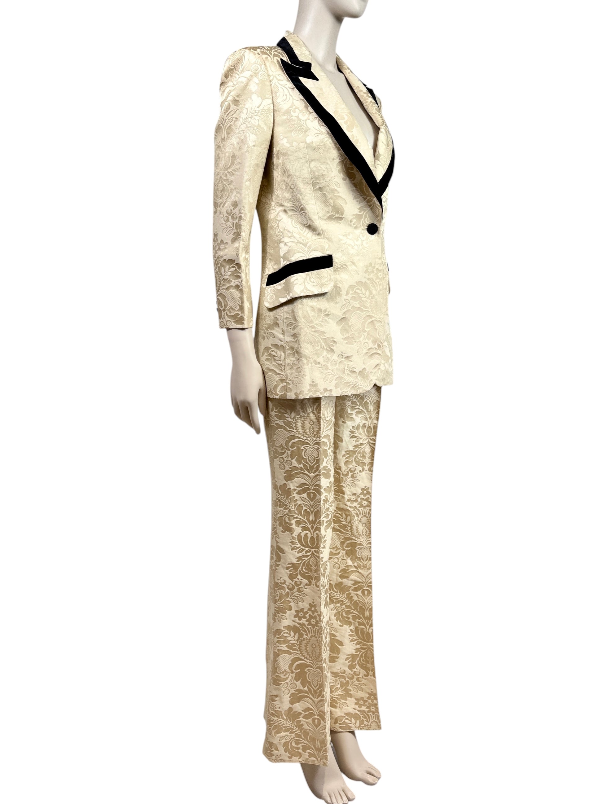 Gucci Alessandro Michele Prefall 2018 Trouser suit gold jacquard 