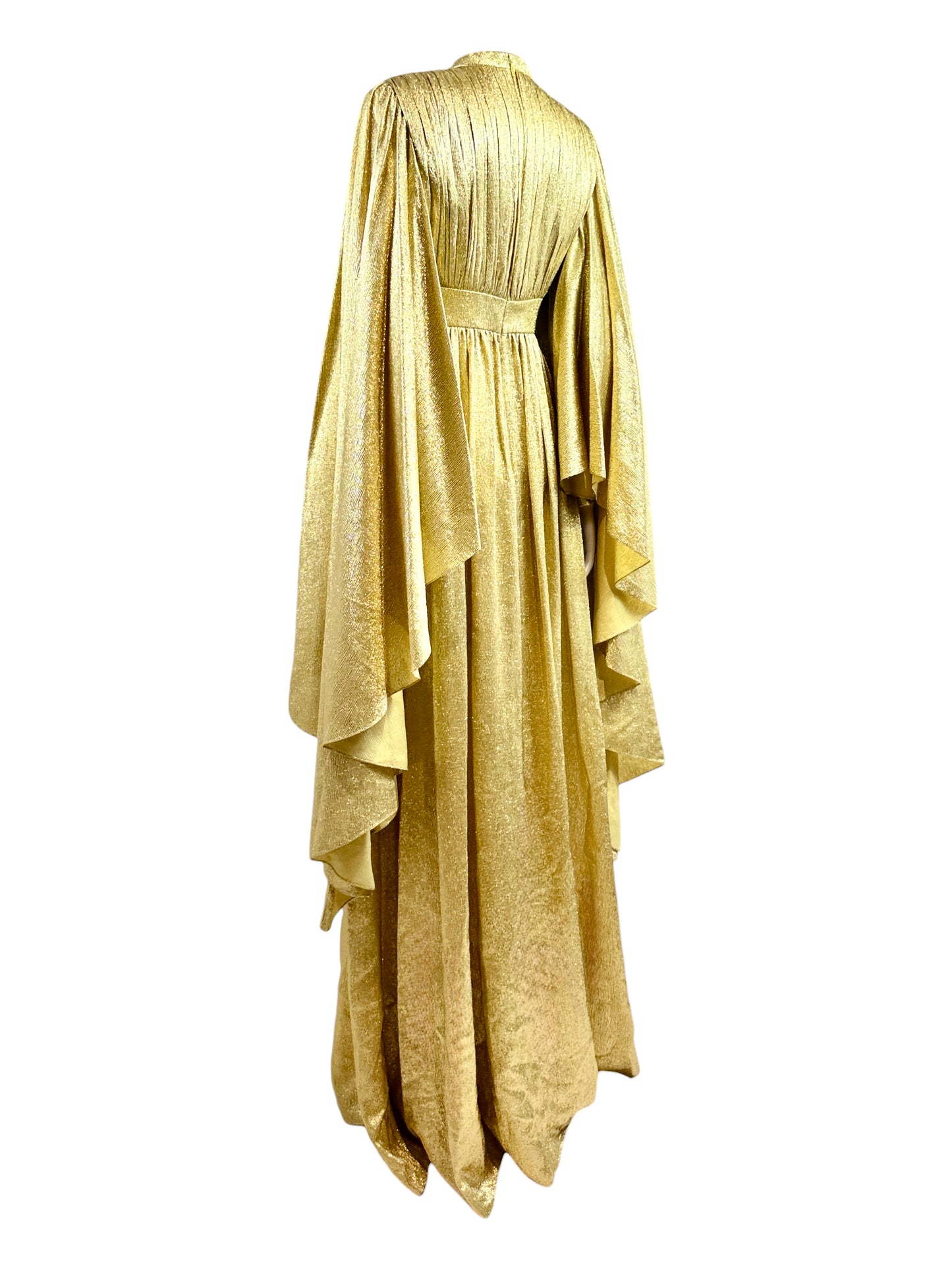 Gucci Alessandro Michele Prefall 2022 Maxi gold lamé dress