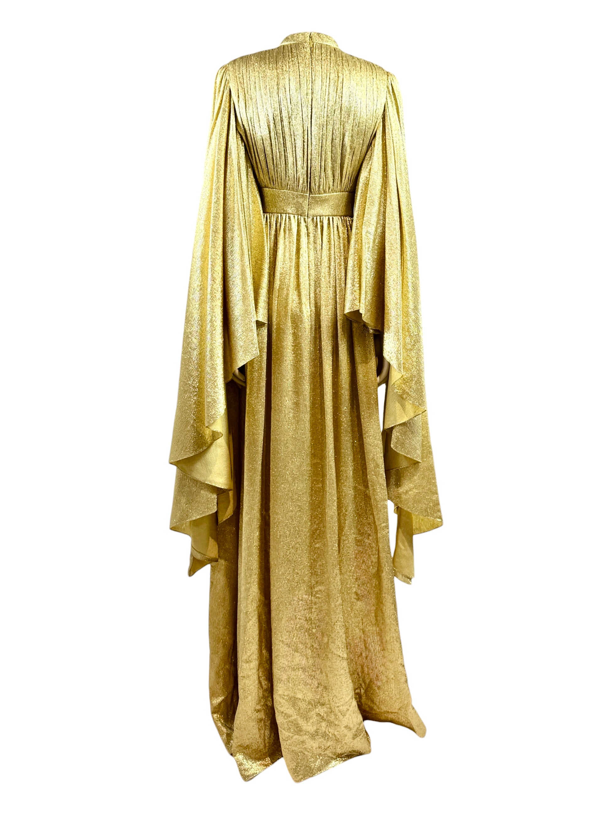 Gucci Alessandro Michele Prefall 2022 Maxi gold lamé dress