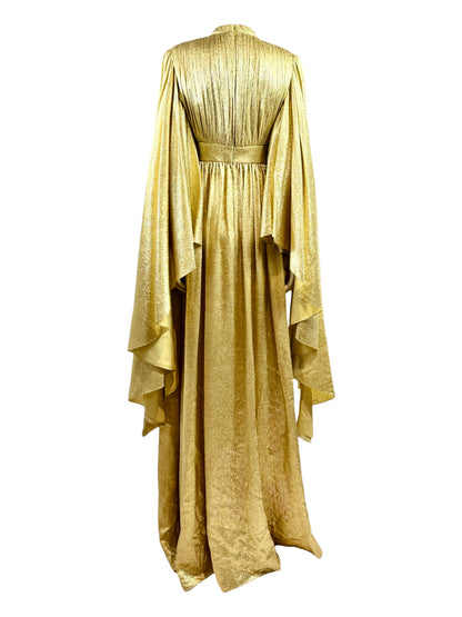 Gucci Alessandro Michele Prefall 2022 Maxi gold lamé dress