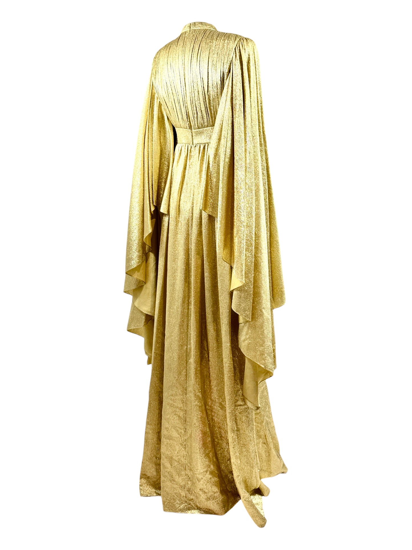 Gucci Alessandro Michele Prefall 2022 Maxi gold lamé dress