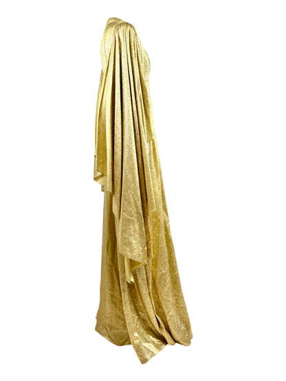 Gucci Alessandro Michele Prefall 2022 Maxi gold lamé dress