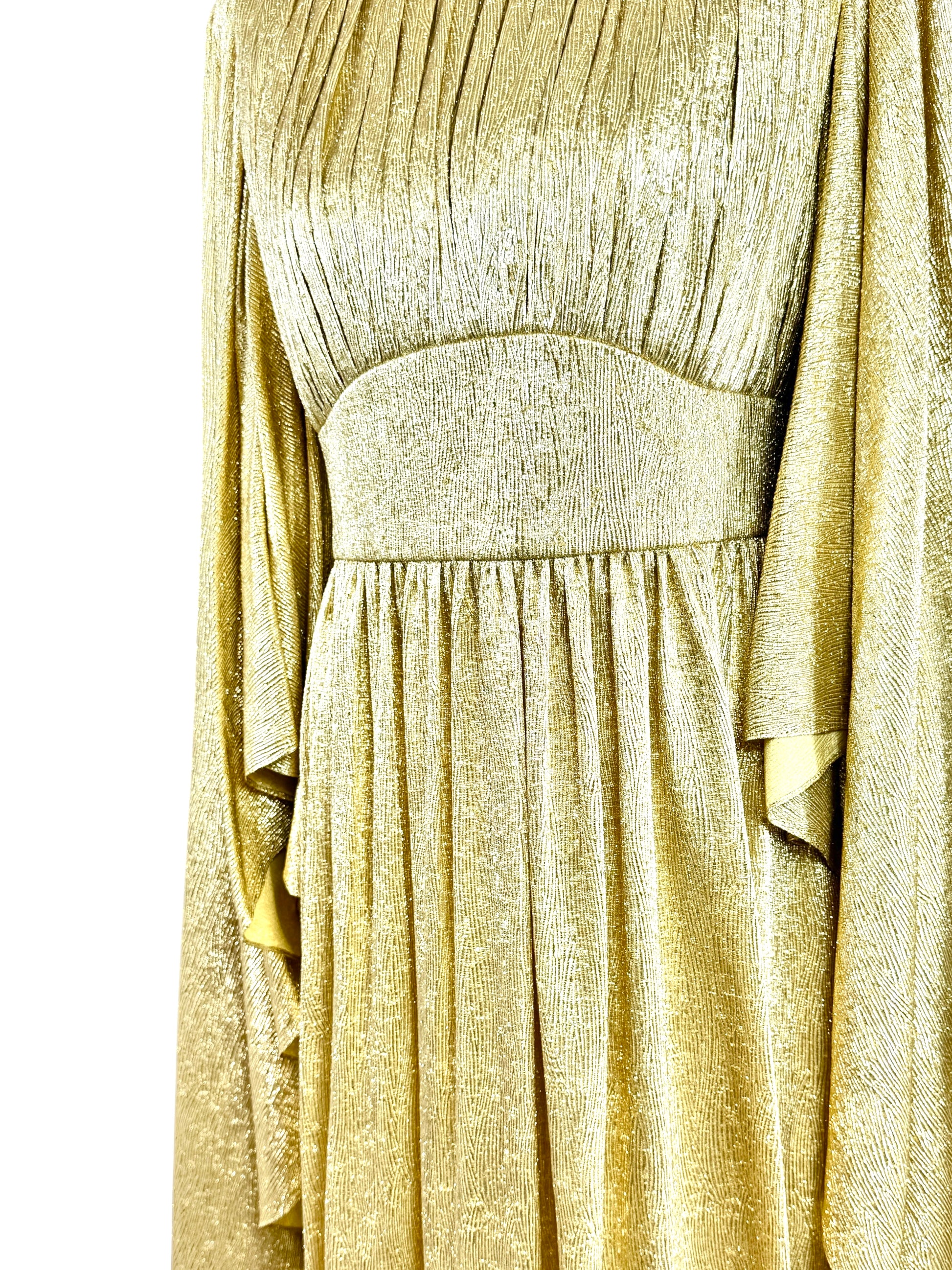 Gucci Alessandro Michele Prefall 2022 Maxi gold lamé dress