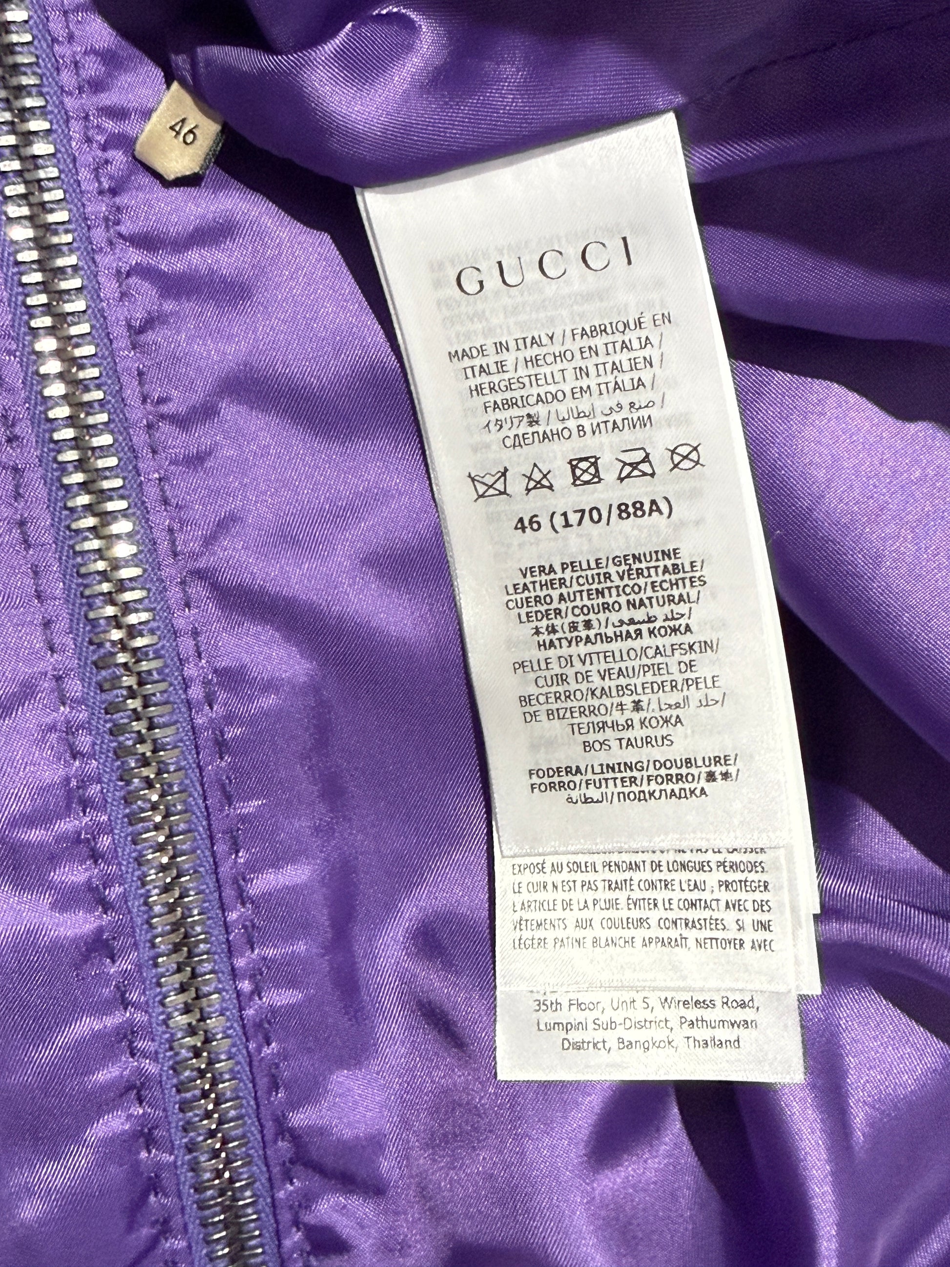 Gucci Alessandro Michele Resort 2023 Look 99 Purple patent mini cape
