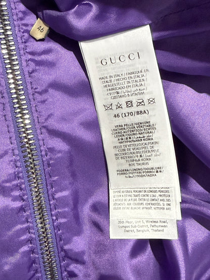 Gucci Alessandro Michele Resort 2023 Look 99 Purple patent mini cape