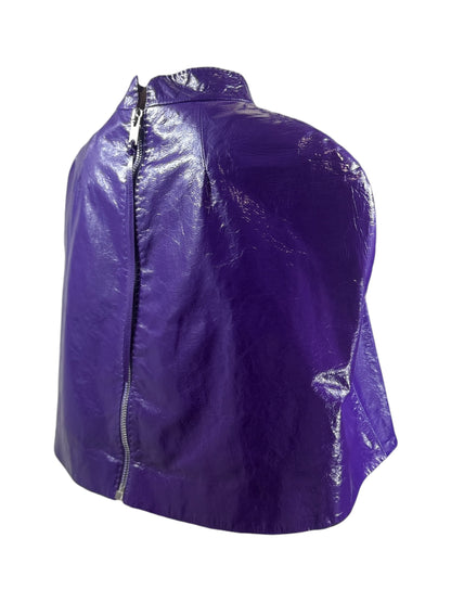 Gucci Alessandro Michele Resort 2023 Look 99 Purple patent mini cape