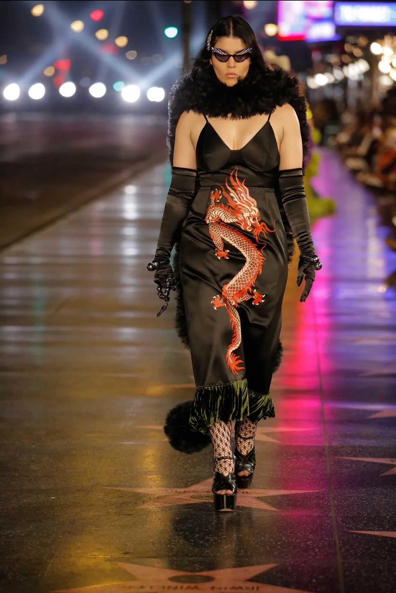 Gucci Alessandro Michele Spring 2022 Look 93 dragon dress