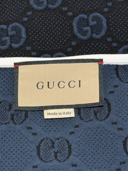 Gucci Alessandro Michele Spring 2022 navy knitted GG dress