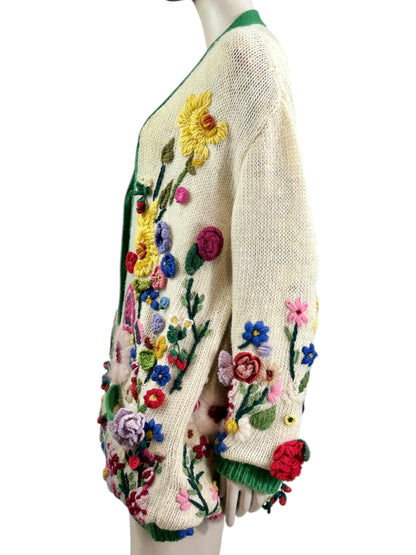 Gucci Flora knitted relief cardigan