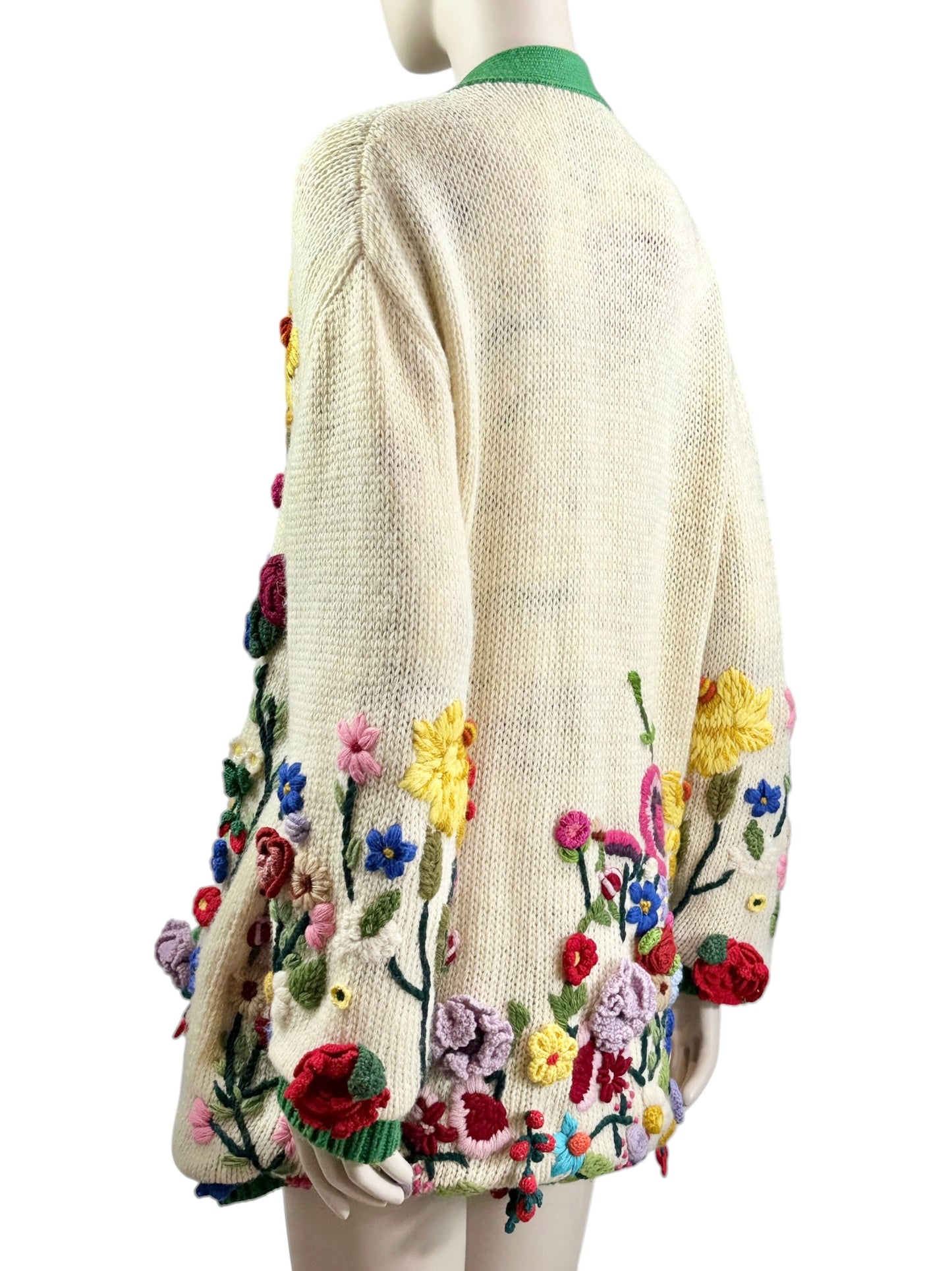 Gucci Flora knitted relief cardigan