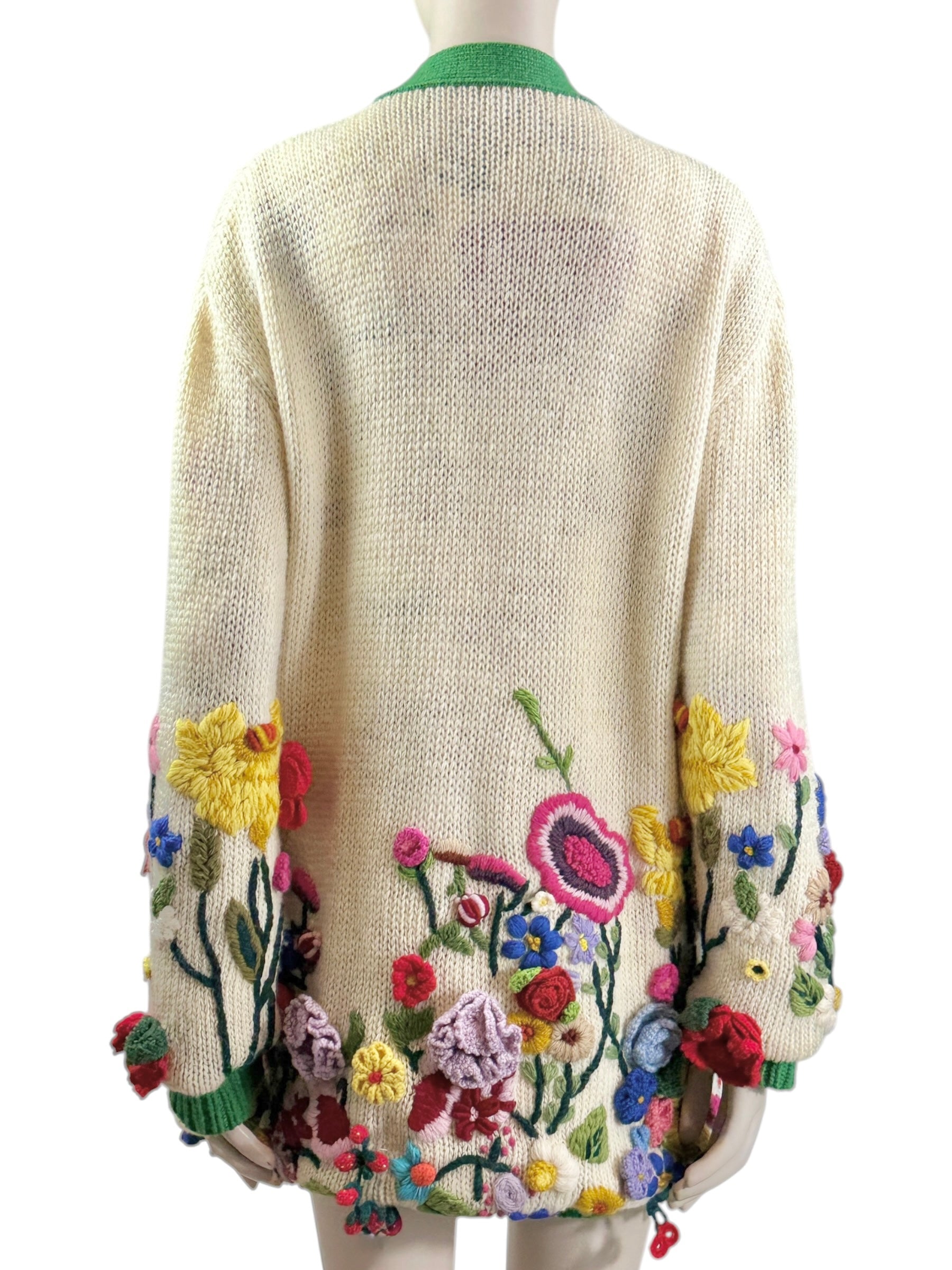 Gucci Flora knitted relief cardigan