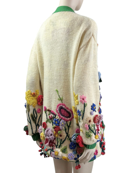 Gucci Flora knitted relief cardigan