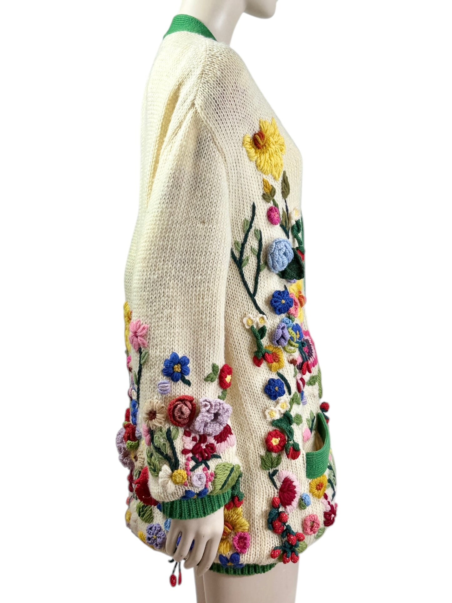 Gucci Flora knitted relief cardigan