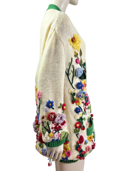 Gucci Flora knitted relief cardigan
