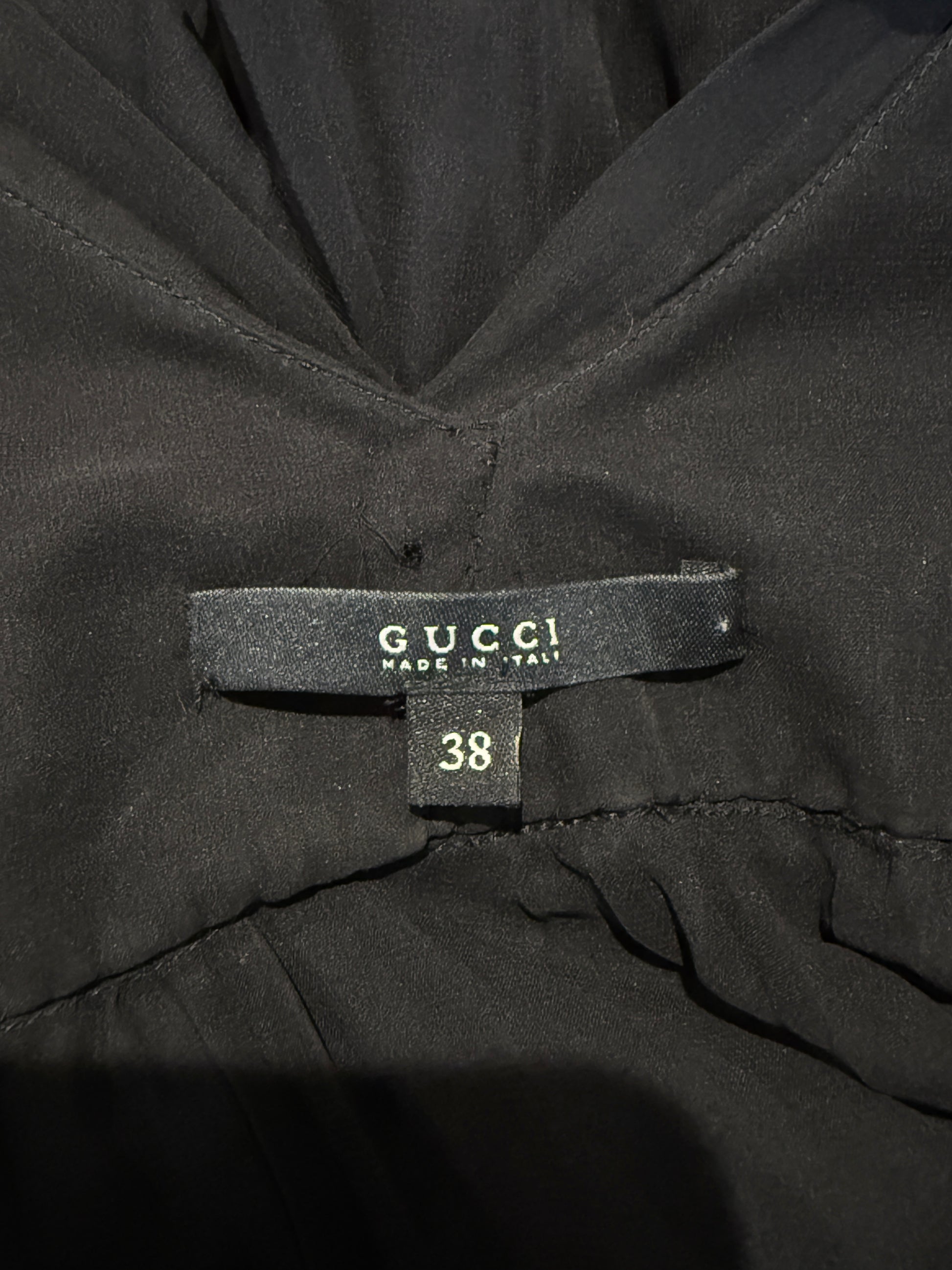 Gucci Frida Giannini Fall 2005 black pleated top