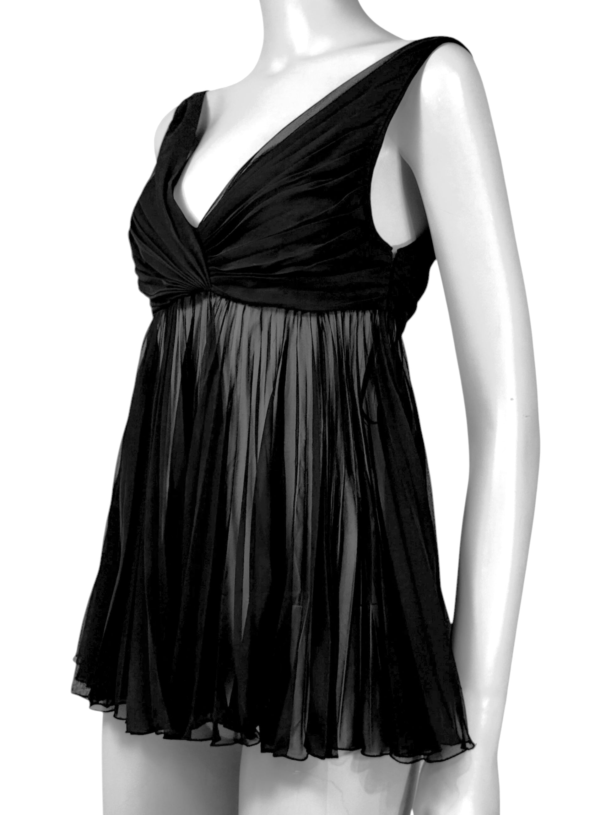 Gucci Frida Giannini Fall 2005 black pleated top