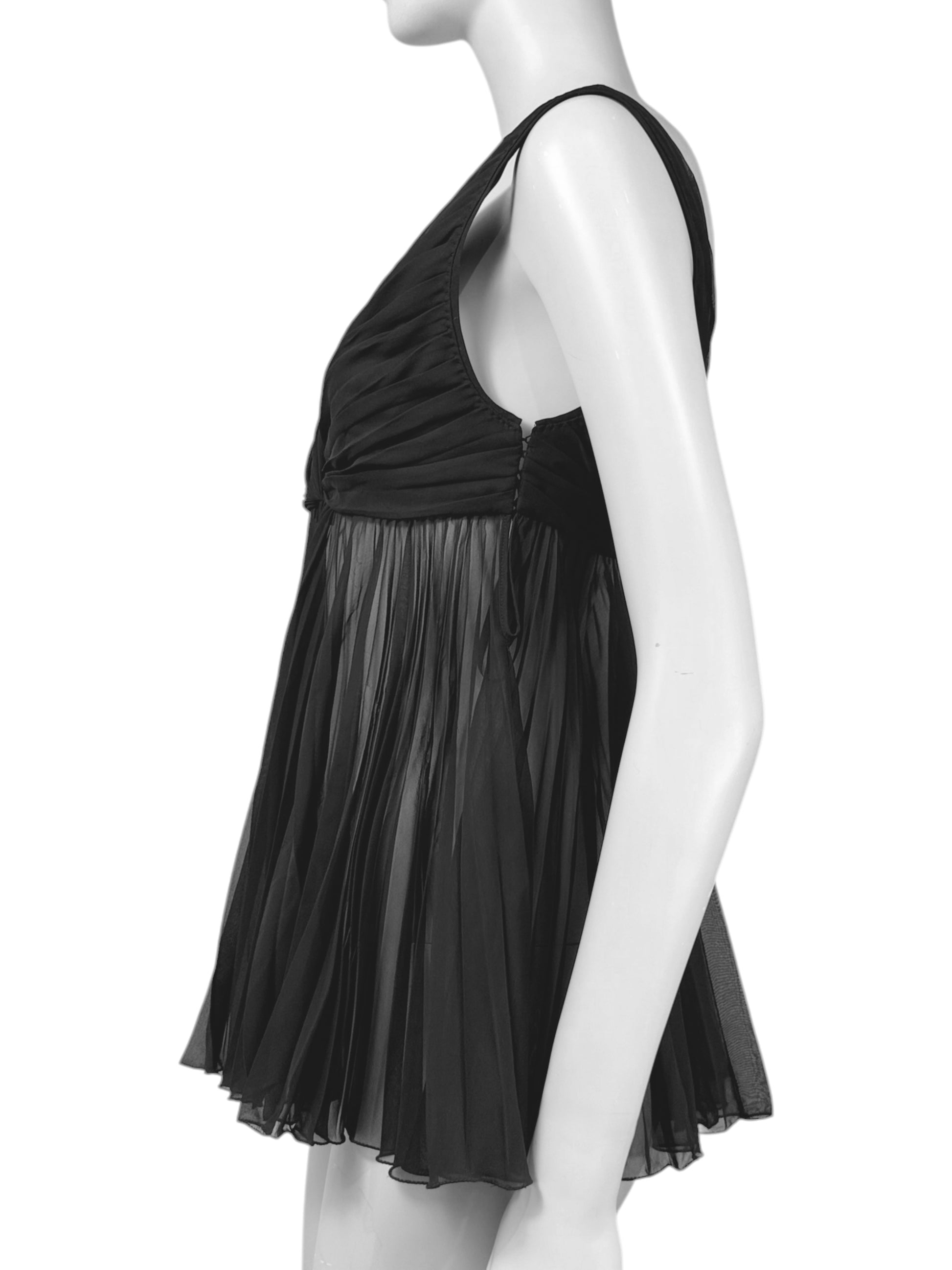 Gucci Frida Giannini Fall 2005 black pleated top