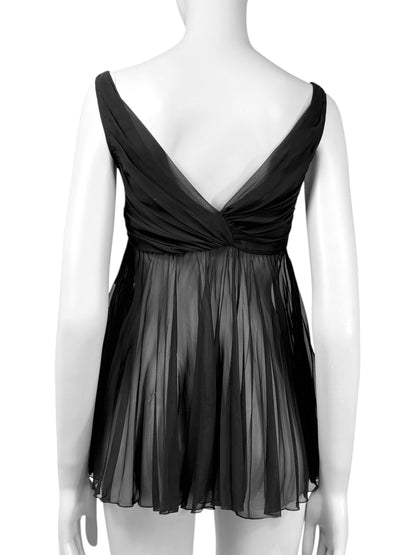 Gucci Frida Giannini Fall 2005 black pleated top