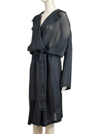 Gucci Frida Giannini Fall 2013 Black silk crepe trench coat
