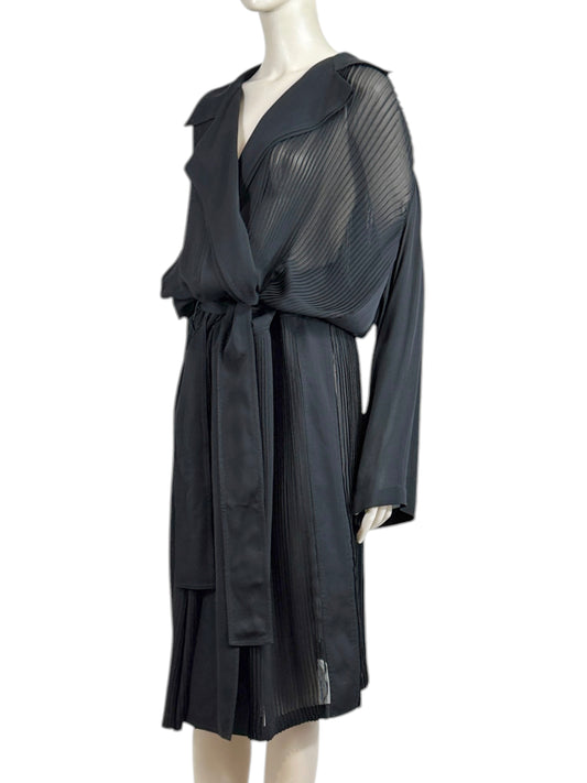 Gucci Frida Giannini Fall 2013 Black silk crepe trench coat