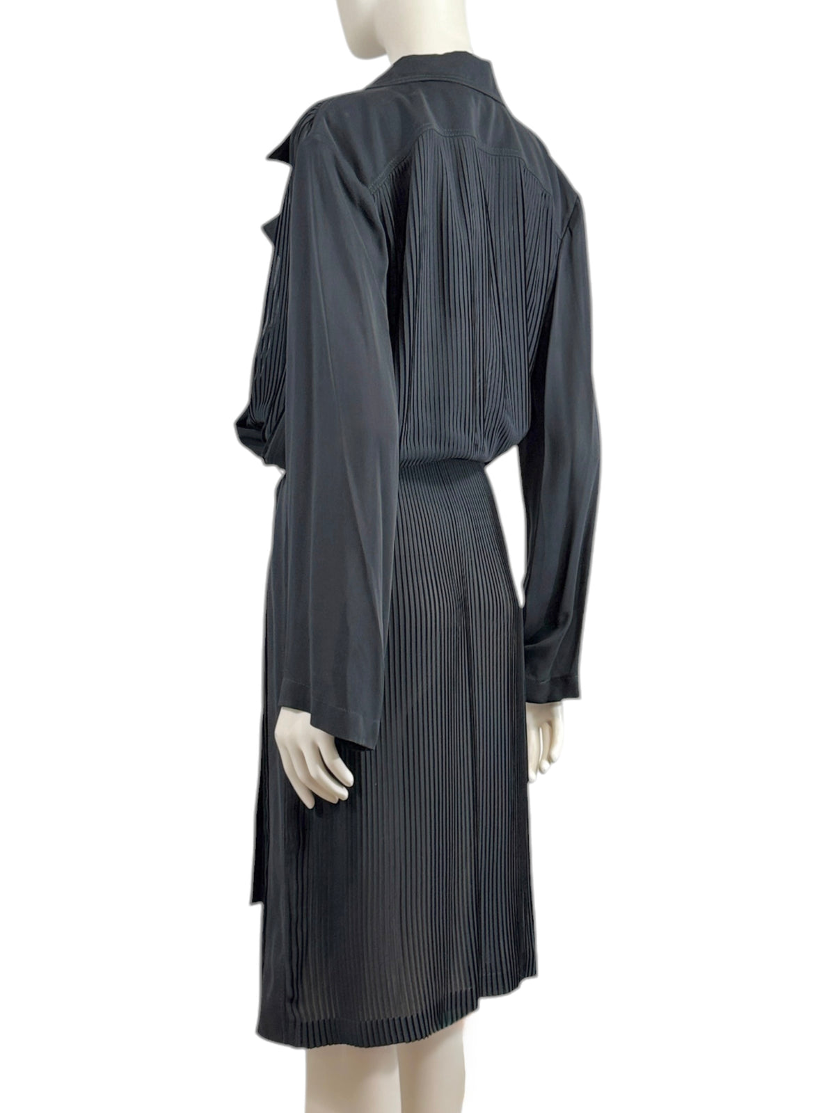 Gucci Frida Giannini Fall 2013 Black silk crepe trench coat