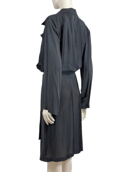 Gucci Frida Giannini Fall 2013 Black silk crepe trench coat