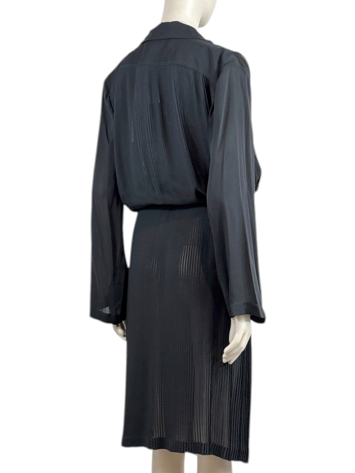 Gucci Frida Giannini Fall 2013 Black silk crepe trench coat