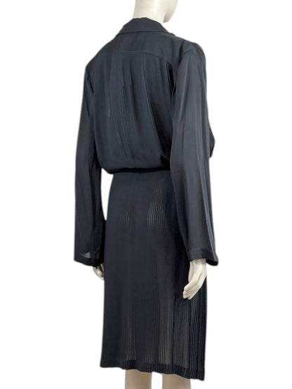 Gucci Frida Giannini Fall 2013 Black silk crepe trench coat