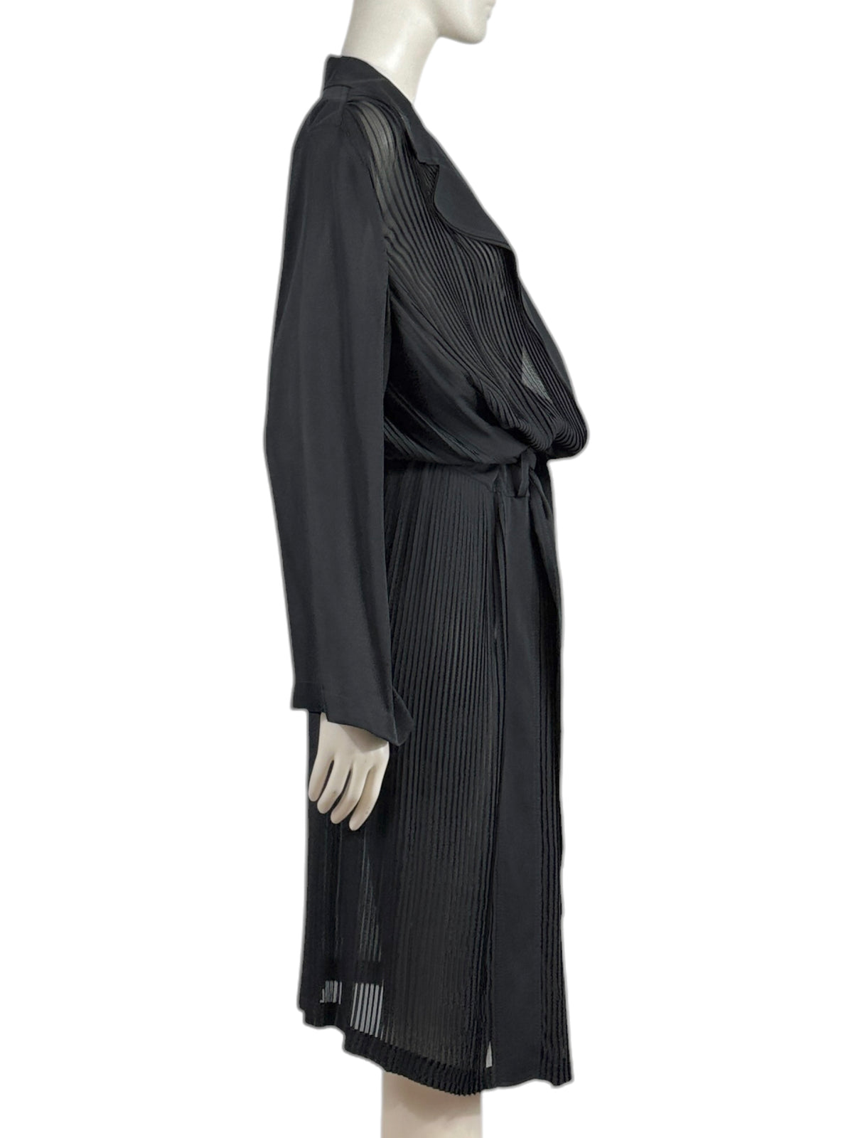 Gucci Frida Giannini Fall 2013 Black silk crepe trench coat